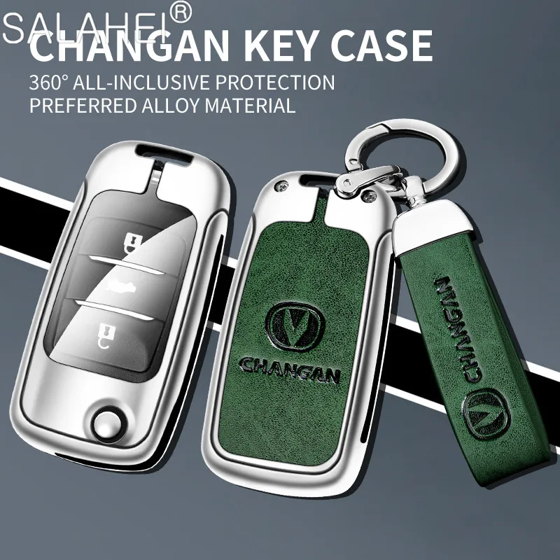 

Zinc Alloy Car Remote Key Case Bag Cover Protector Shell For Changan CS75 Eado CS35 Raeton CS15 V3 V5 V7 Keychain Accessories