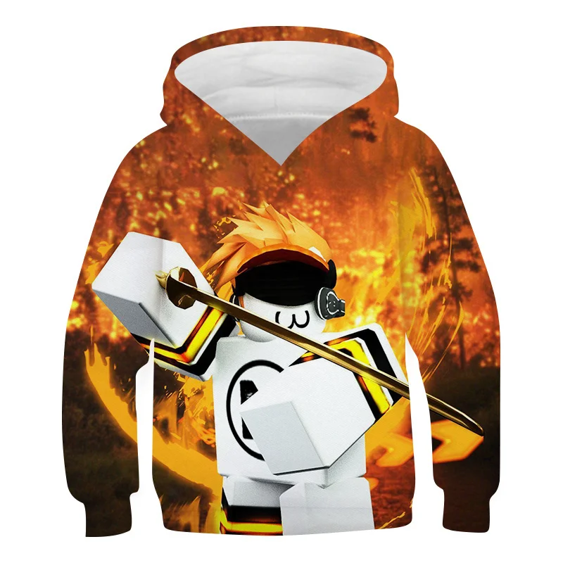 

Cartoon Anime Game Printing Spring Hoodies Kids Robloxing Casual Pullover Teen Girls Boys Sweatshirt Children Fashion Clothes