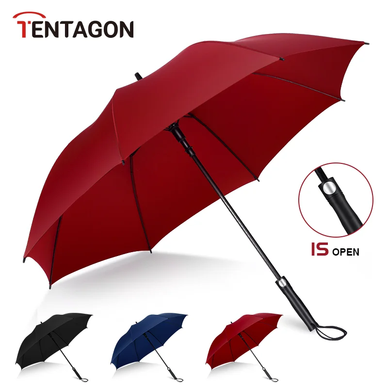 

TENTAGON Automatic Long Handle Umbrella Men's Golf Umbrella Windproof Luxury Business Male Large umbrella for Woman Free Shiping