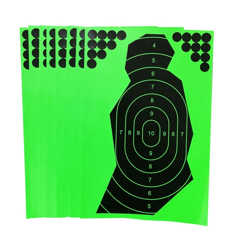 

10Pcs 12X18inch Archery Humanoid Target Paper Arrows Field Point Practice Target Paper For Bow Hunting Accessories