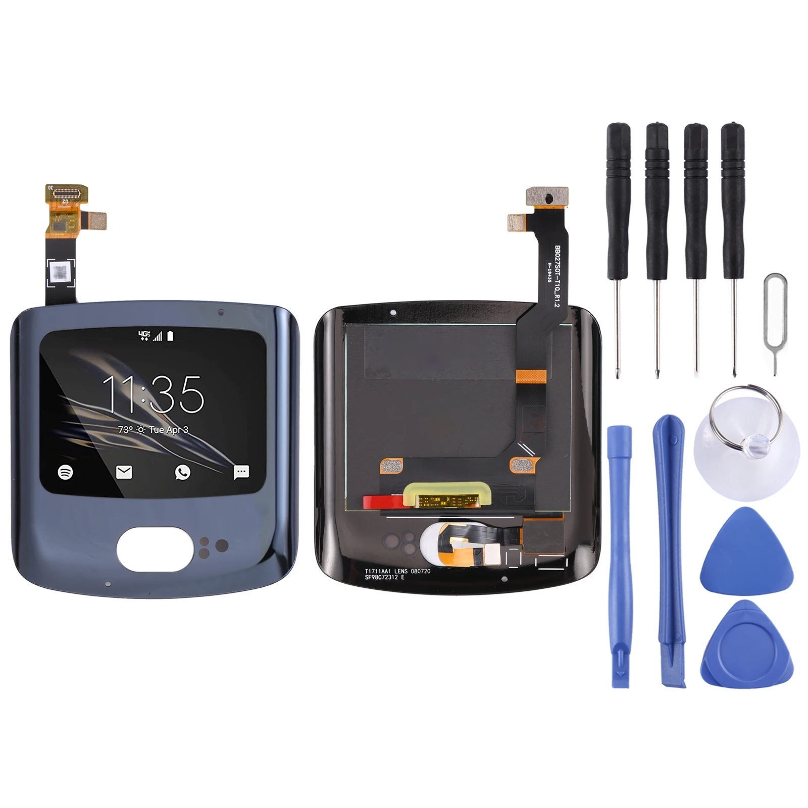 Original Secondary LCD Screen and Digitizer Full Assembly For Motorola Razr 5G