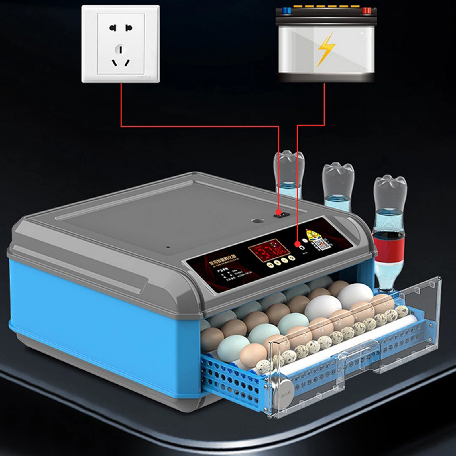 Автоматический инкубатор 72 яиц домашнее оборудование для домашней птицы куриных