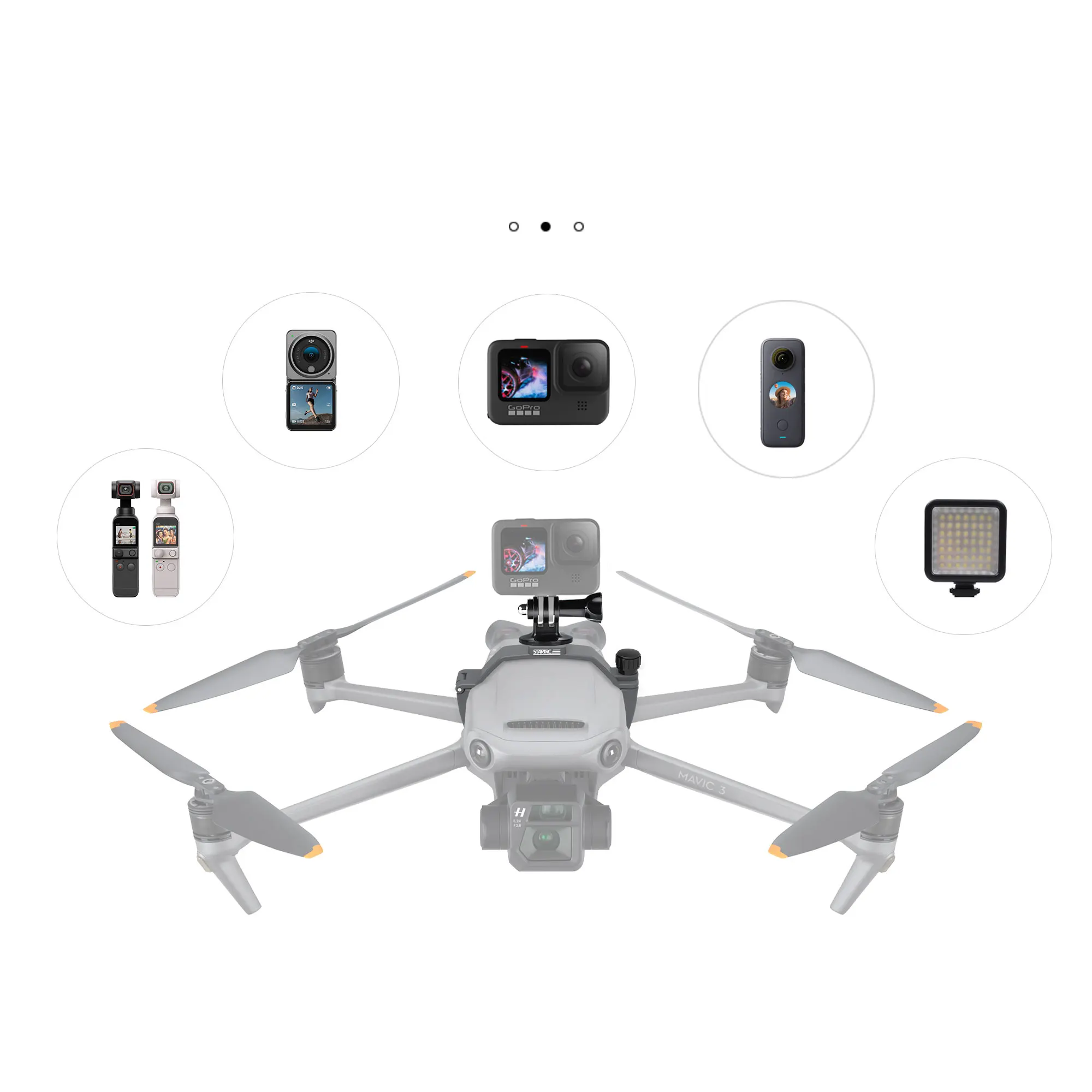 Кронштейн для заполняющего света спортивной камеры DJI Mavic 3 Cine Drone GoPro/Insta360 Osmo Action 2 |