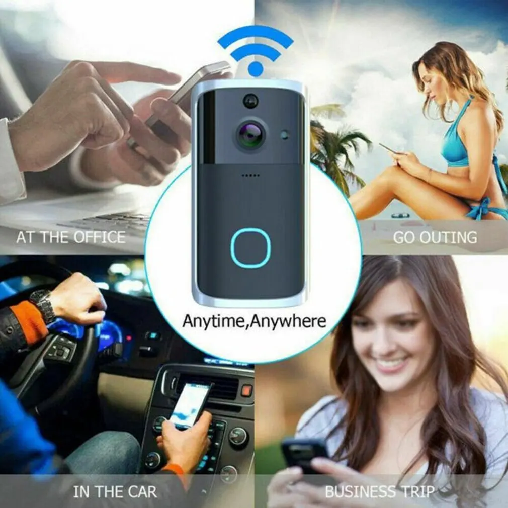 Умный беспроводной дверной звонок с Wi-Fi видеокамера для телефона Домашняя