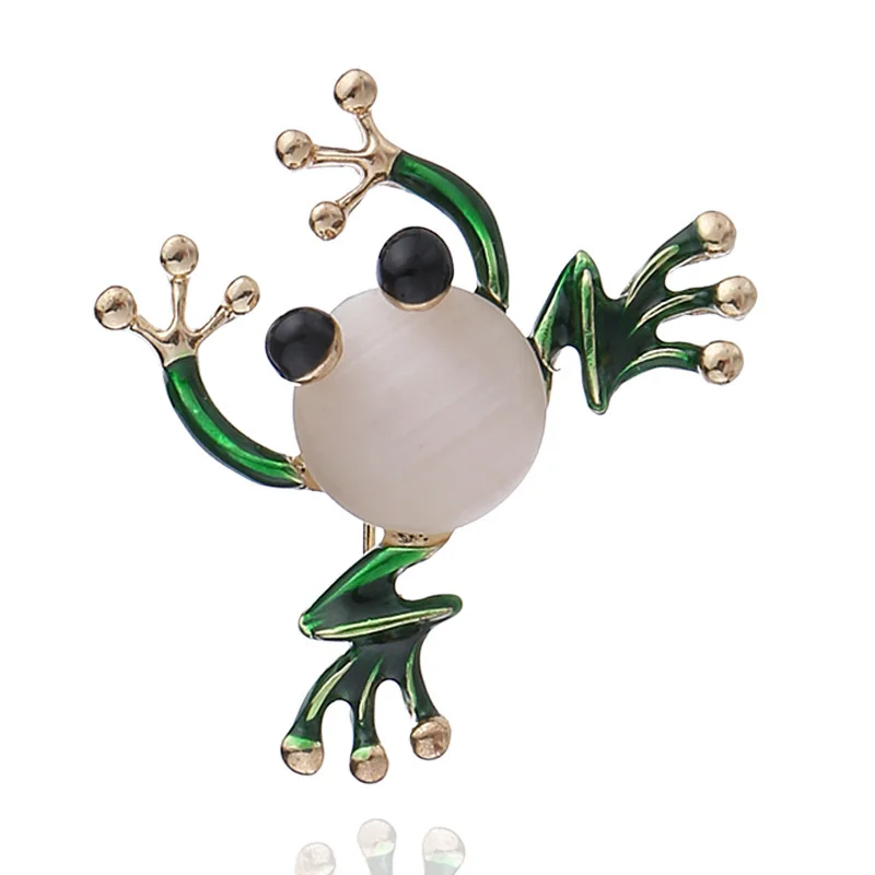 

Brooch high-grade Opal Frog Brooch fashion cartoon animal pin women's Brooch