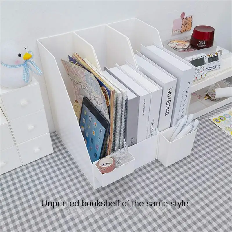 

Многофункциональный бежевый Настольный ящик для хранения, домашние украшения, стеллаж для книг, Домашний Органайзер, креативный и простой