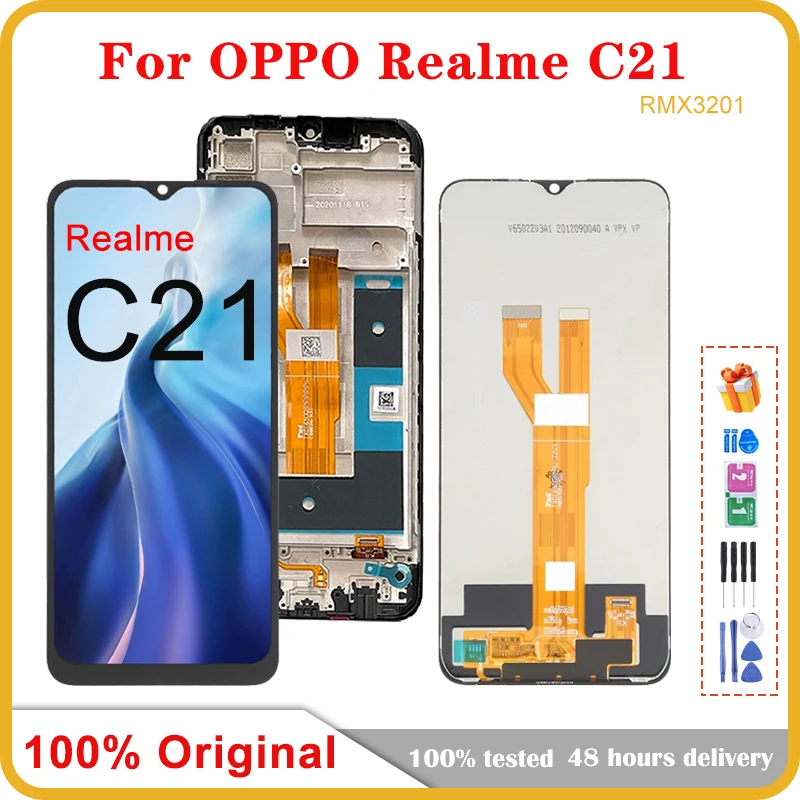 ЖК-дисплей 6,5 дюйма для OPPO Realme C21 RMX3201, оригинальный дисплей для Realme C20 RMX3063 RMX3061 LCD