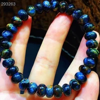 natural blue pietersite women gemstone bracelet abacus beads 8 5x6 4mm pietersite chatoyant cat eye namibia aaaaa