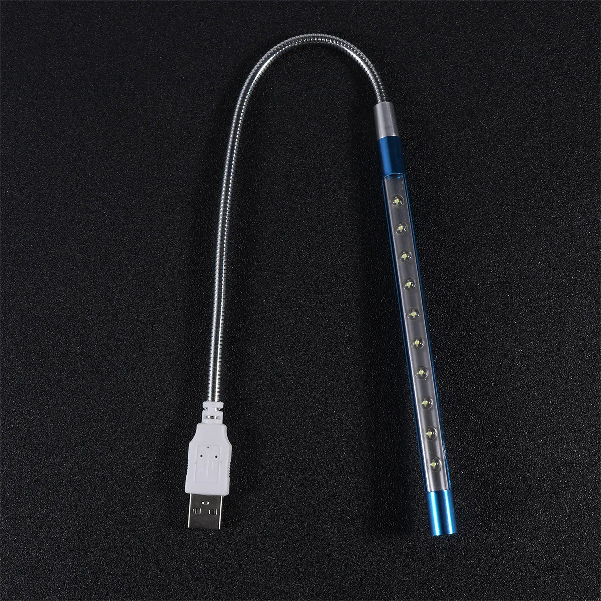 USB-лампа для клавиатуры, регулируемая на 360 градусов, с гибкой шейкой, синяя, маленькая настольная лампа для ноутбука, общежития, дома, офиса, игр (art.: 3920db2c7bca9) - 3920db2c7bca9