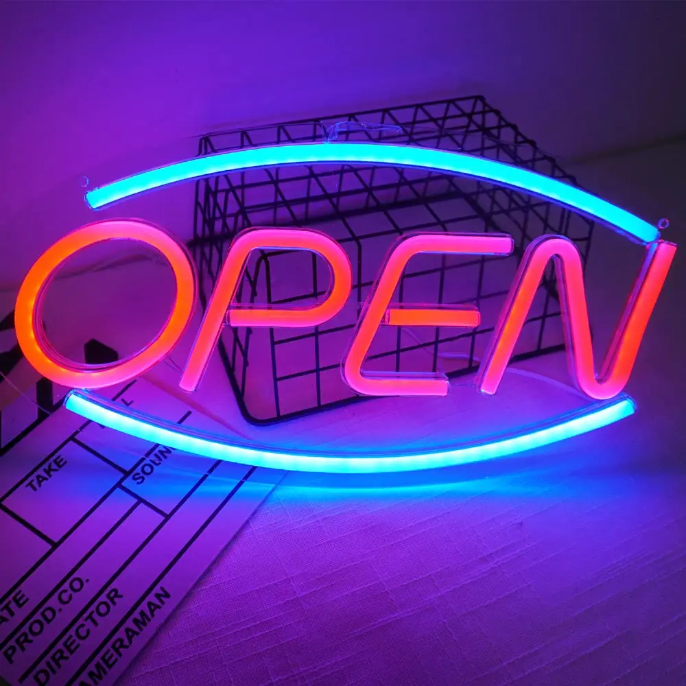 

Open LED Neon Sign Business Wall Hanging Sign Neon Light Window Store Bar Restaurant Coffee Decoration Neon Lamp Colorful Light