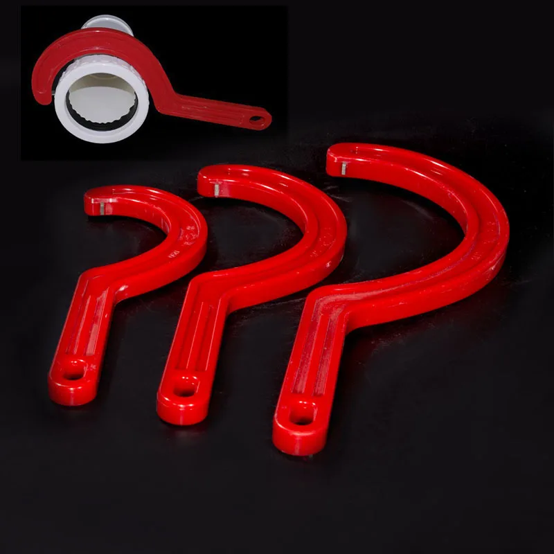50-160mm Wrench Spanner Tool Open End Adjuster PVC Tee Drain Pipe Red Plastic Muffler Fastener Universal Hand Tool