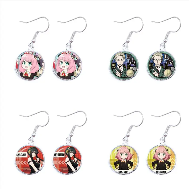 

Anime SPY×FAMILY Earring Figure Yor Loid Anya Yor Cosplay Glass Gem Drop Earring Jewelry Girls Gift
