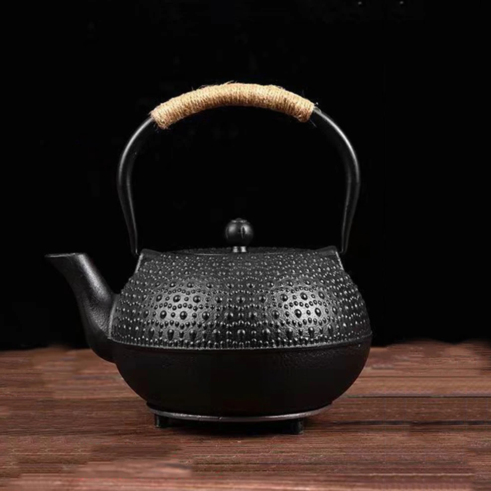 1.8L Cast Iron Teapot Japanese Craft Old Iron Pot Boiling Tea Kettle Black/Bronze Boil Water Pot For Home Tea Set