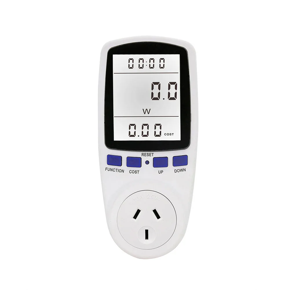 

Brand New Power Meter Energy Monitor White With LCD Display 45mm X 70mm AC 110V~250V Accessories For Power Pvc