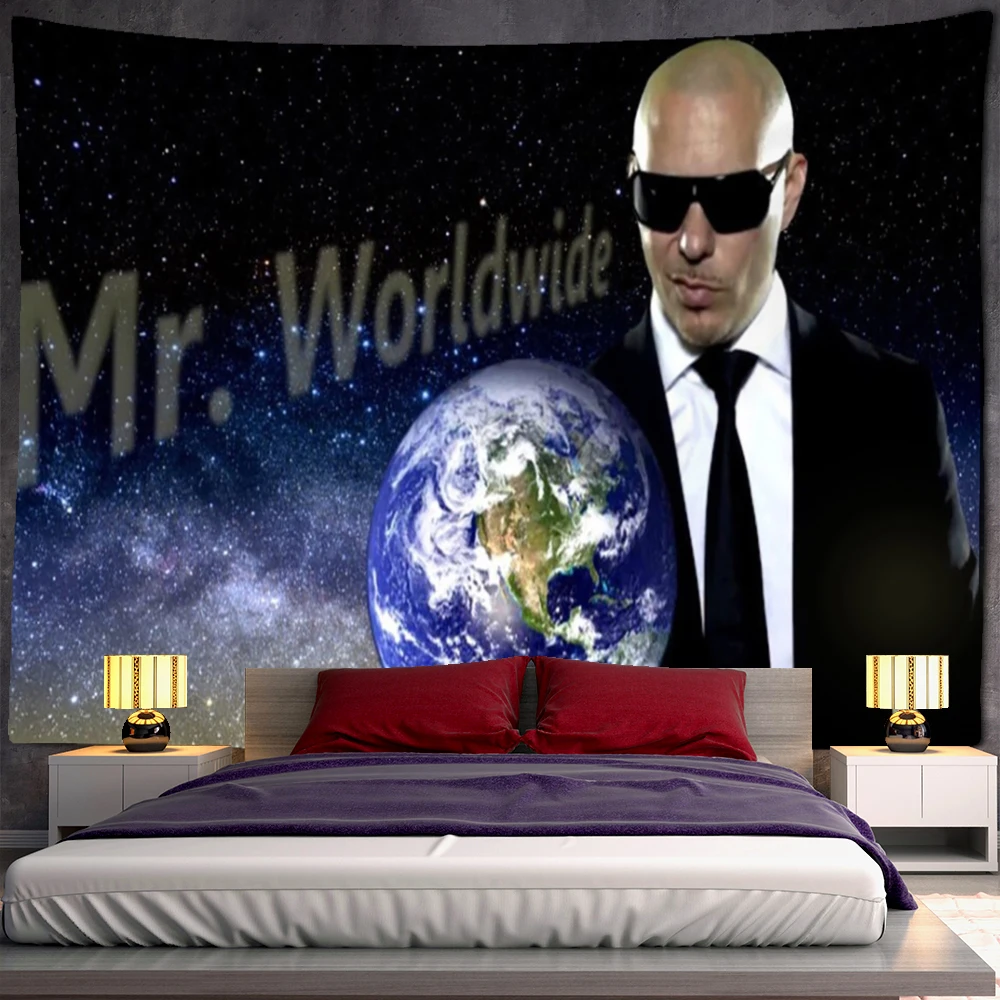 

Mr. Worldwide Tapestry Wall Hanging Interesting Aesthetic Room Hippie Tapiz Mystery Indian Bedroom Home Decor