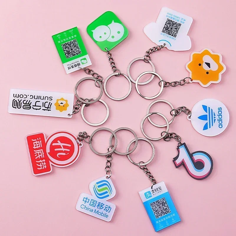 100 шт. 6/8/10 см акриловый брелок бесплатная настройка фото текст логотип школьная