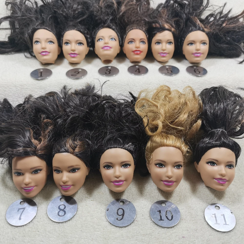 

Оригинальная Внешняя торговля, Южная Азия, спокойная красота, 1/6 Обнаженная Кукольная голова OOAK редко, массированные темные коричневые воло...