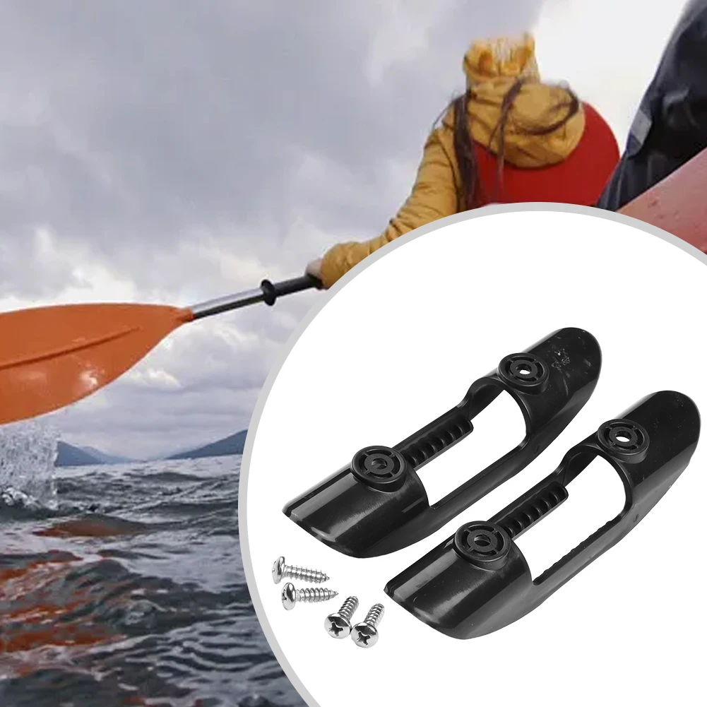 

2PCS Universal Kayak Canoe Paddle Holder Clips Boat Deck Mount Paddle Oars Buckle With Screws Durable Bindings Boat Accessories