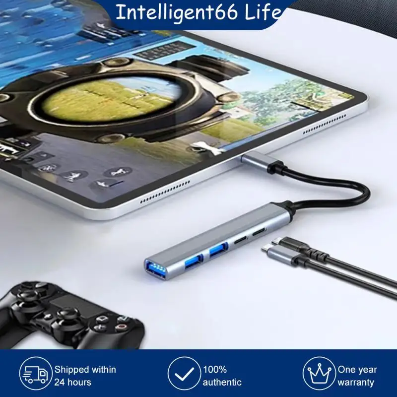 

Gadget Adapter Pd 65w Fast Charging 5 Port Multi Adapter 5 Ports 5-port Type C Hub 5 In 1 High Speed Computer Splitter Usb 3.0