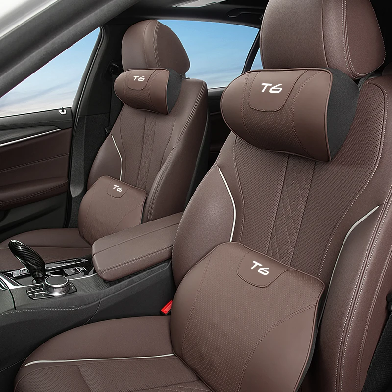 Автомобильная Кожаная подушка для подголовника из пены с эффектом памяти Volvo T6 XC60