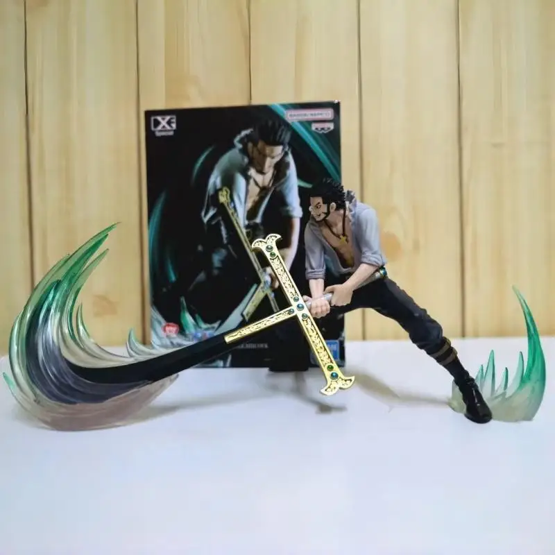 Фото Коллекционная фигурка Bandai Banpresto One Piece Dracule Mihawk Burning Will DXF, аниме-модель, игрушка, подарок №5