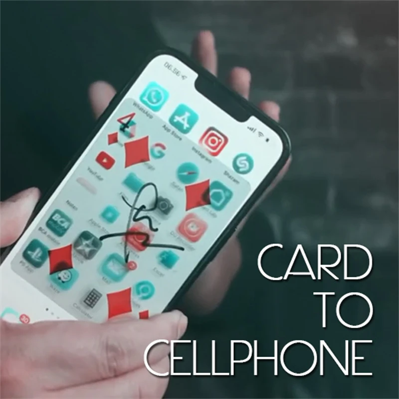 

Card To Cellphone Magic Tricks Signed Card Penetrates Phone Screen Visual Poke Magia Stage Illusions Gimmicks Mentalism Props