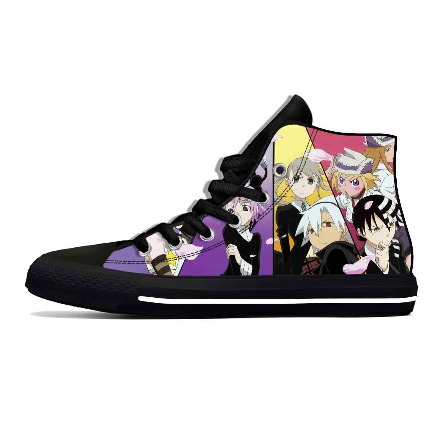 

Japanese Anime Manga Cartoon Soul Eater Fashion Casual Cloth Shoes High Top Lightweight Breathable 3D Print Men Women Sneakers