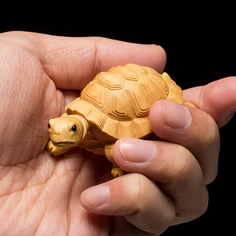 

6-9 Cm Turtle Boxwood Statue Money Turtle Lucky Pendant Feng Shui Animal Mascot Sculpture Home Decor