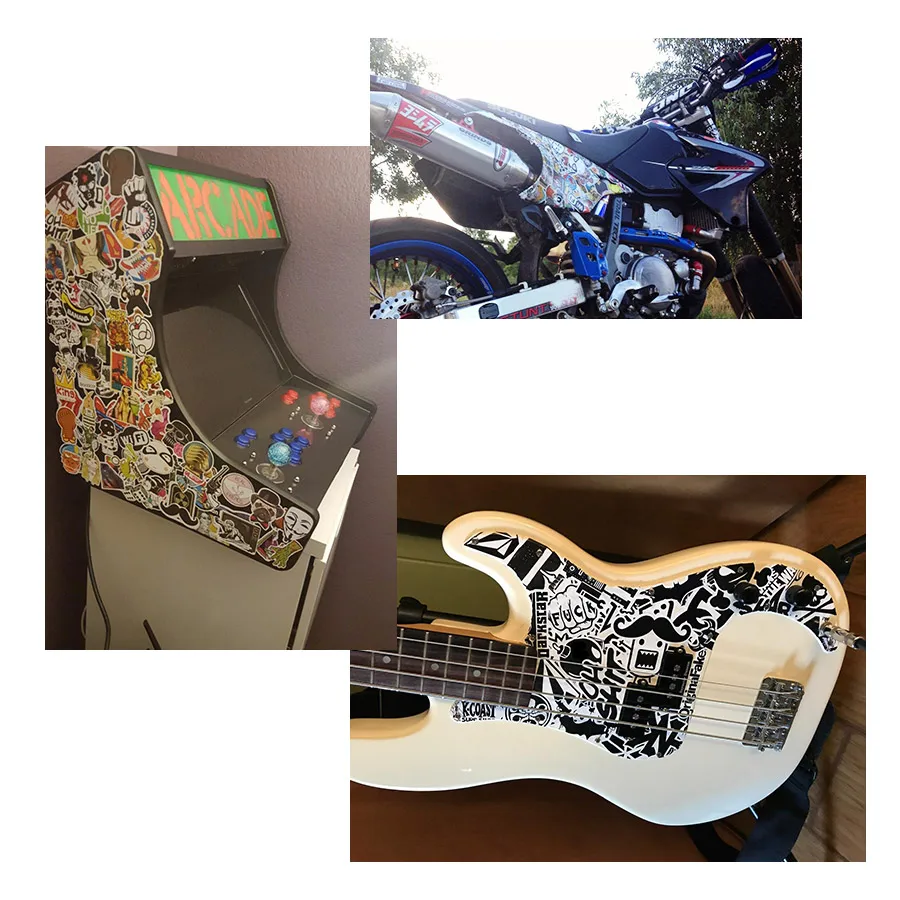 100 наклеек «Скелет» террор-рок. Темные, сексуальные, забавные, для самостоятельной наклейки на чемоданы, ноутбуки, холодильники, велосипеды, телефоны, автомобили и гитары.