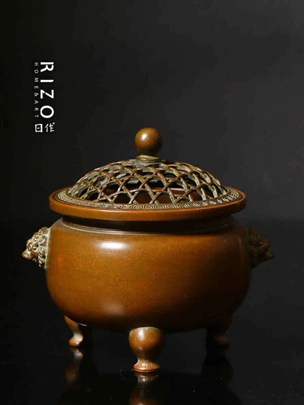 Фото Qing Songtang Deep Bellied Подкова Леве ухо Su Медная печь Знаменитый мастер Hu Qingsong's Pan Xiang Pagoda №1