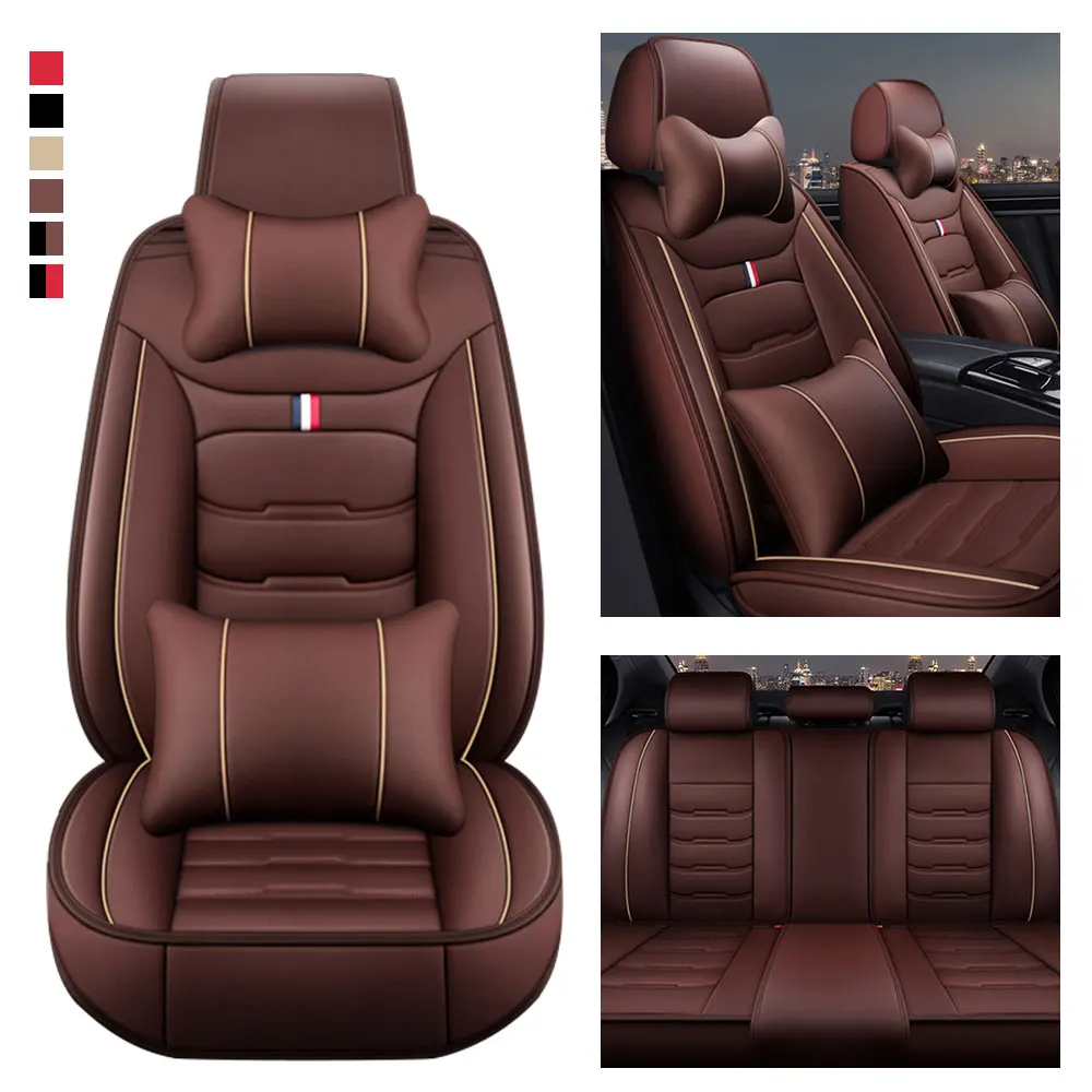 Car Seat Covers For KIA Seltos soluto K2 Telluride Picanto Carnival Morning Full Coverage Leatherette Seat Cover 5 seat