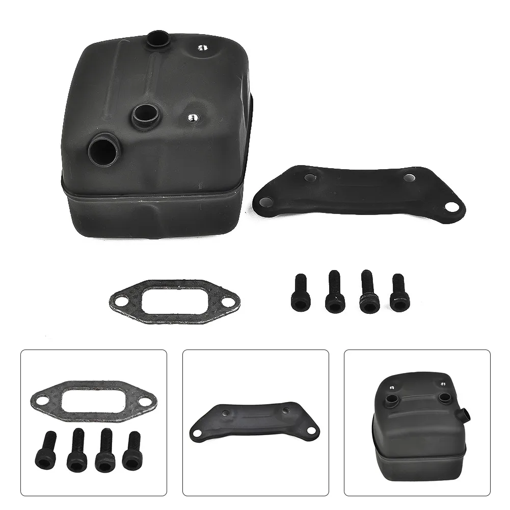 

Set Muffler Exhaust Kits Accessory Assembly For Husqvarna 371 365 362 Parts