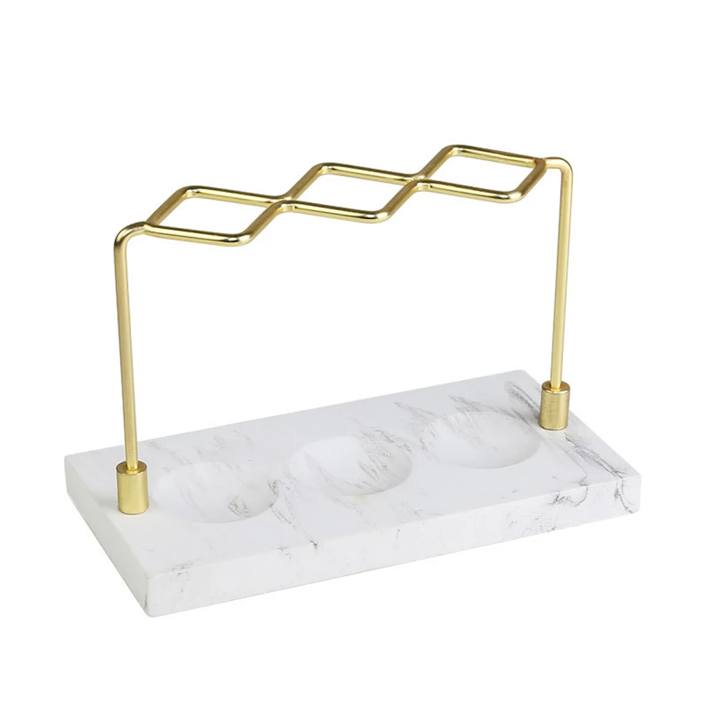 

Подставка-держатель для косметики с мраморной основой для ванной комнаты