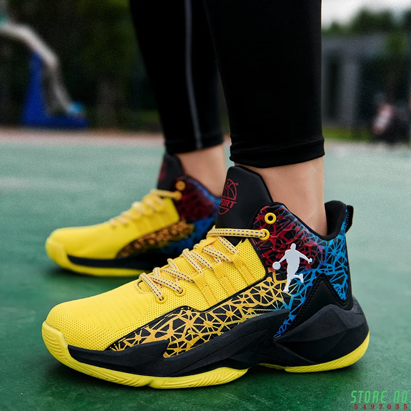 

High Quality Basketball Shoes Men Sneakers Boys Basket Shoes Autumn High Top Anti-slip Outdoor Sports Shoes Trainer Male Summer