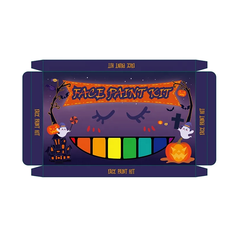 

High Quality Face Paint Kit With Stencil Safe Non-Toxic Kids Halloween Makeup Gift Beauty Palette Body Paint Item