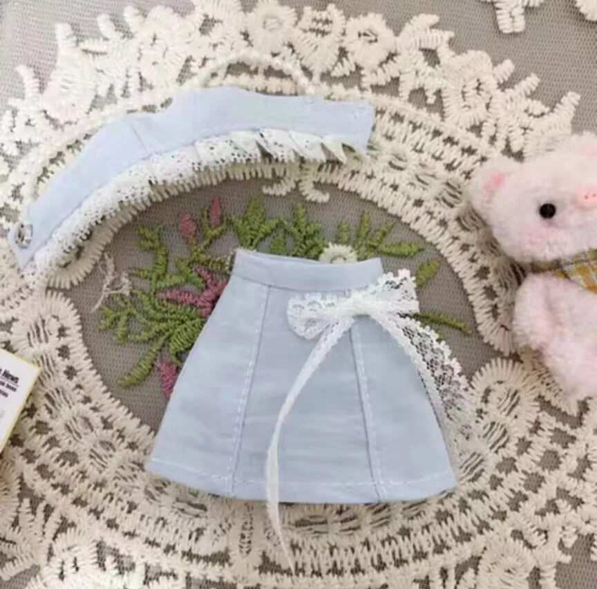 2 шт. милая майка Blythe/landoudou юбка розового/синего цвета (подходит для Lulu ymy24 Ob22 24)