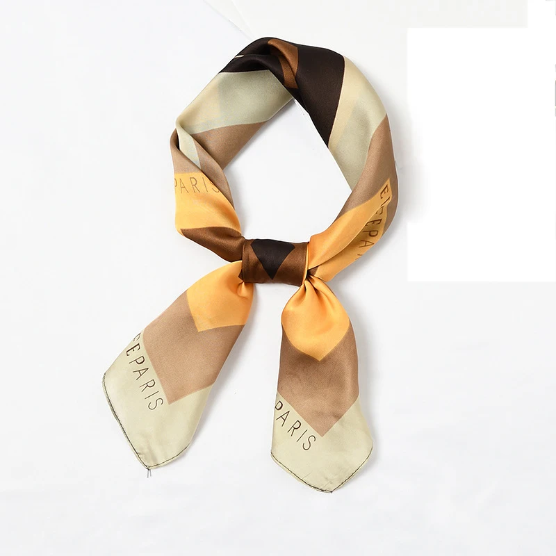 

Eruo стиль чистая Печать Атласная шелковая квадратная шаль шарф для женщин повязка для волос женский шейный шарф 70 см