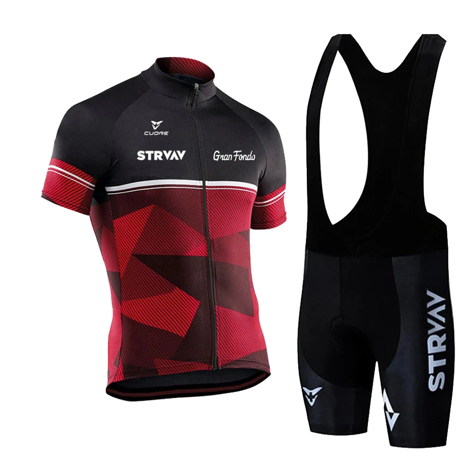 

2022 STRVAV Cycling Jersey Set MTB Uniform Bike Wear Ropa Ciclismo Bicycle Clothes Men Short Cycling Clothing Maillot Culotte