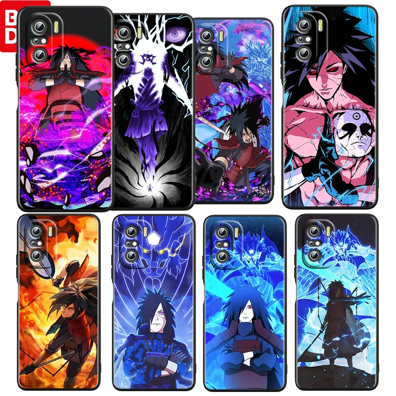 

Hot Anime Naruto Madara Cool For Xiaomi Redmi K50 Gaming Pro 5G 10 9 9A 9C 9T 8 7 6 5 4X TPU Soft Black Phone Case Fundas Coque