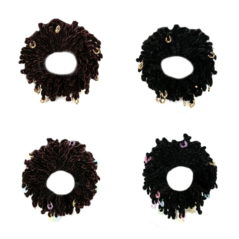 

High Elastic Hair Rope with Acrylic Pendant Hair Scrunchy Ponytail Oversized Hair Scrunchies for Girls Hair Ropes