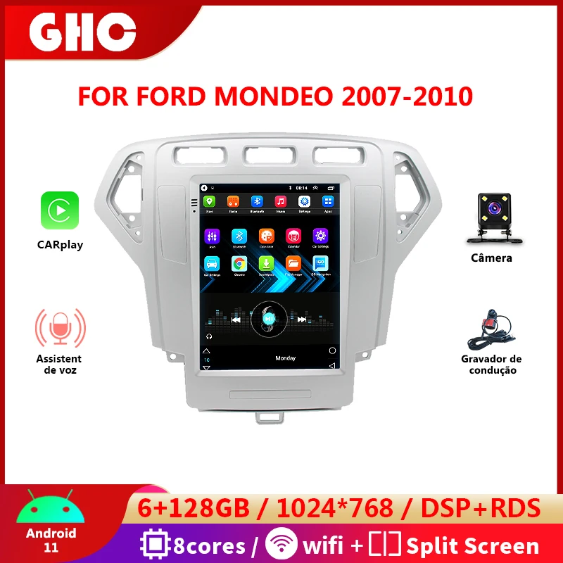 

Автомагнитола GHC 9,7 для Ford Mondeo, Android 2007-2010, автомобильный мультимедийный плеер с Carplay, голосовым ии, DVR, автомобильная интеллектуальная система...