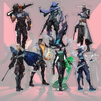 game valorant figures sage killjoy jett sova cypher cosplay acrylic stand model plate desk decor sign figurines fans collection