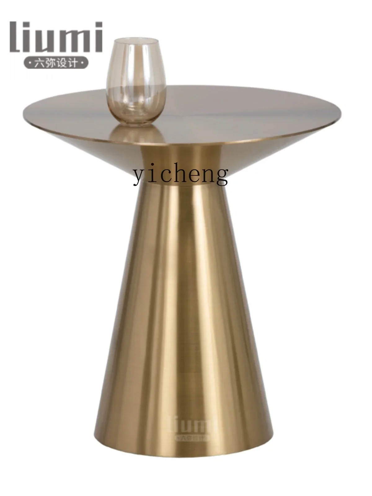 Маленький кофейный столик XL Nordic modern из нержавеющей стали с титановым покрытием