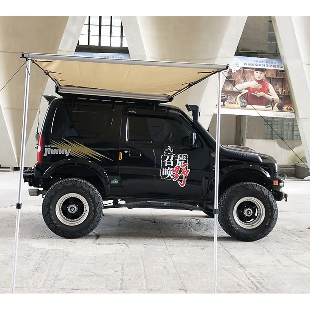 

Custom Outdoor retractable camping rooftop car side awning with different size