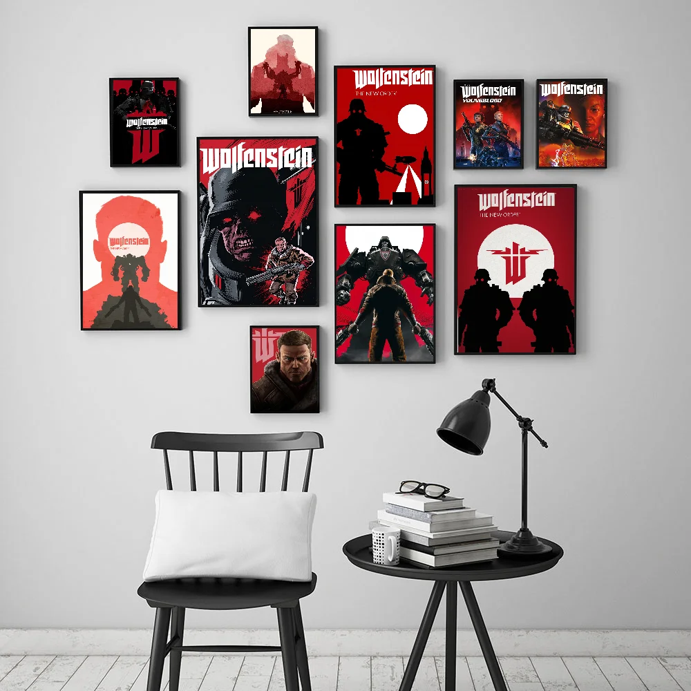 Wolfenstein Аниме Видеоигра DIY Наклейка HD Качество Ретро Ностальгический Современный