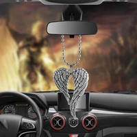 car pendant angel wing rearview mirror decoration hanging charm ornaments automobiles interior cars accessories holiday gifts