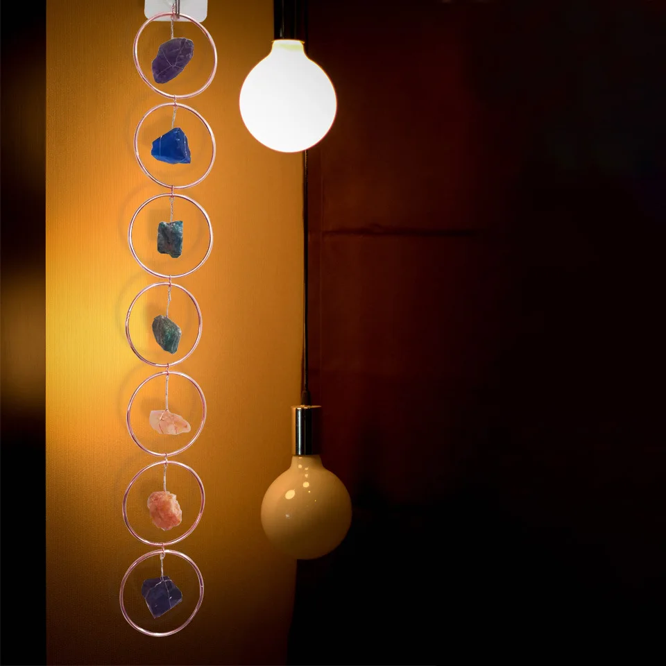 

Креативный домашний Подвесной Настенный декор из руды, необработанный драгоценный камень, подвеска, семь руд, искусственная ветра, декорат...