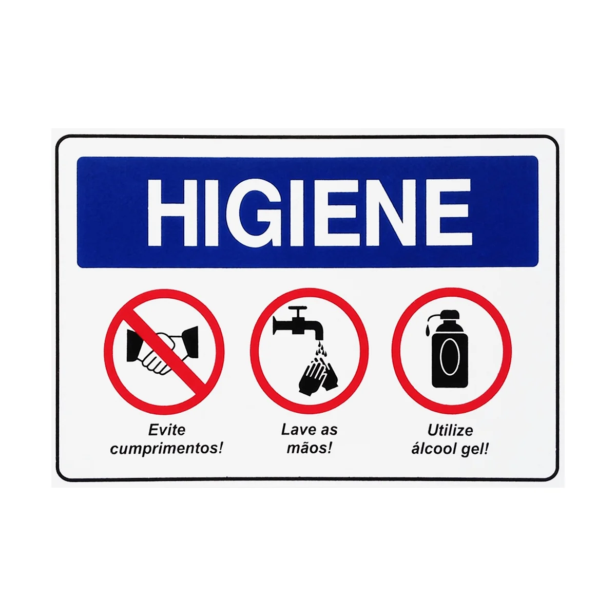 

Hygiene Signaling Board, Avoid Greetings, Wash Hands, Use Alcohol Gel 30x20 Access-P-37/3 F9e
