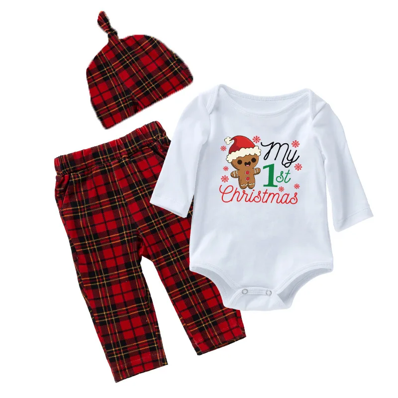 

Женский осенне-зимний Рождественский костюм для новорожденных, длинные брюки с капюшоном и мультяшным рисунком Санта-оленя, Детский костюм, Рождественская одежда