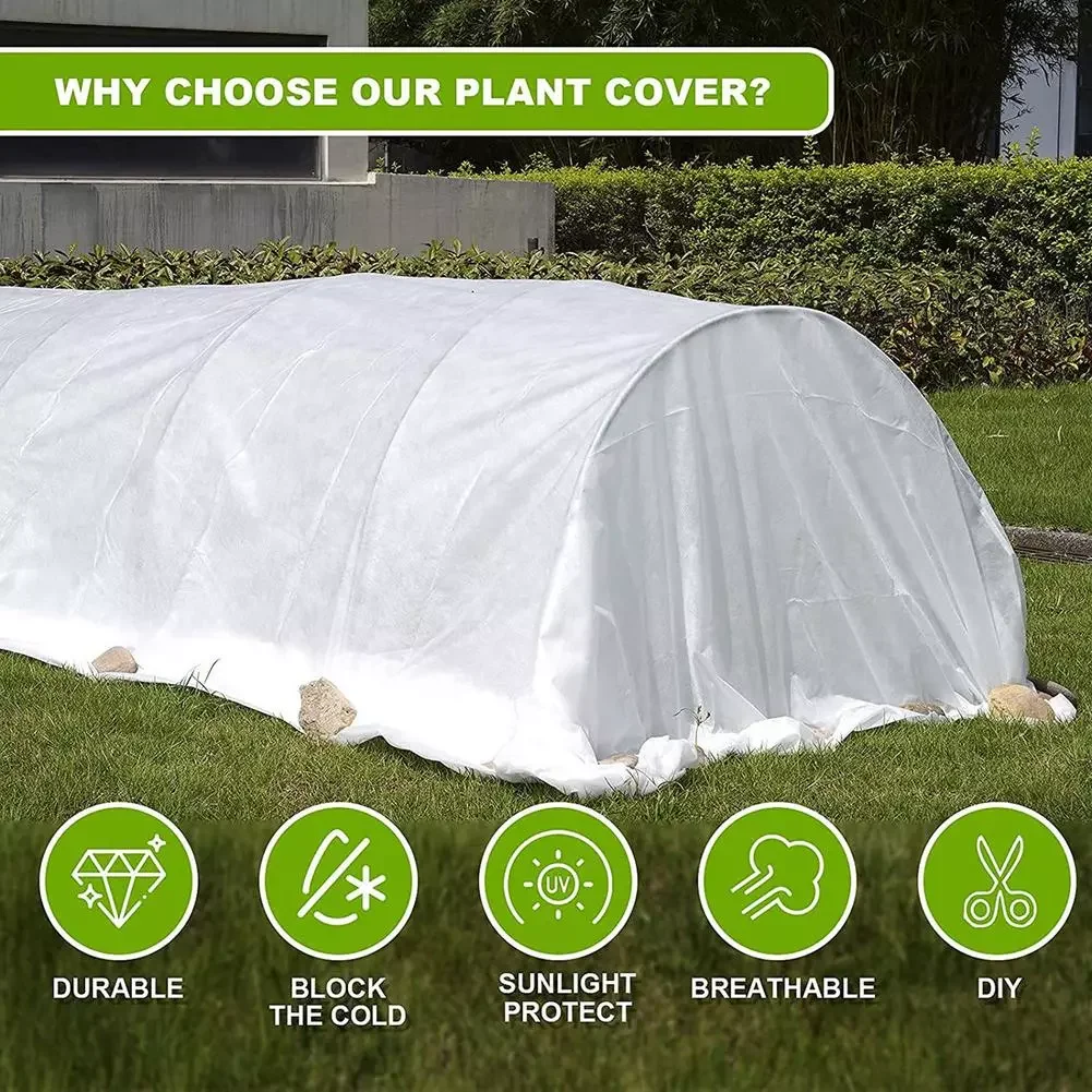 

1.5x10m Plant Protective Cover Cloth Non-woven Frost-proof Cover Cloth Plant Cover Winter Heat Preservation